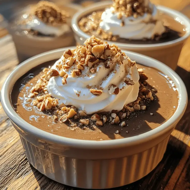 If you’re on the hunt for a dessert that’s both decadent and effortless to prepare, look no further than the Silky Chocolate Hazelnut Pot de Crème. This French classic combines the richness of chocolate with the irresistible crunch of toasted hazelnuts, creating a delightful custard that’s sure to impress your guests or simply satisfy your sweet cravings after a long day. Pot de crème translates to "pot of cream," and this dish embodies that meaning with its velvety texture and luxurious flavor.