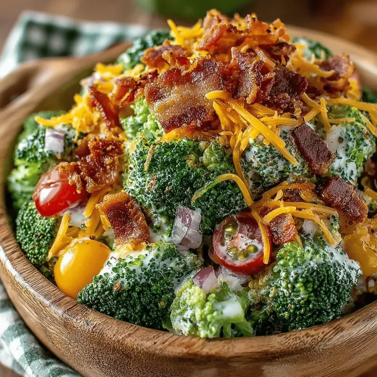 If you're on the lookout for a dish that perfectly balances health and indulgence, look no further than Zesty Broccoli Bacon Bliss. This vibrant recipe highlights the earthy crunch of fresh broccoli, the savory allure of crispy bacon, and a medley of zesty ingredients that create a delightful flavor explosion in every bite. With its combination of textures and tastes, this dish is not only a feast for the palate but also a visually appealing addition to any meal.