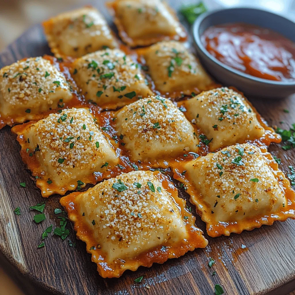 Crispy Toasted Ravioli Bites are a delightful fusion of flavors and textures that make for an irresistible appetizer or snack. Originating from St. Louis, Missouri, this dish transforms traditional ravioli into a crunchy, bite-sized treat that’s perfect for any gathering, movie night, or even a casual dinner. With their golden-brown crust encasing a cheesy filling, these bites are not only pleasing to the palate but also visually appealing, making them a hit with guests of all ages.