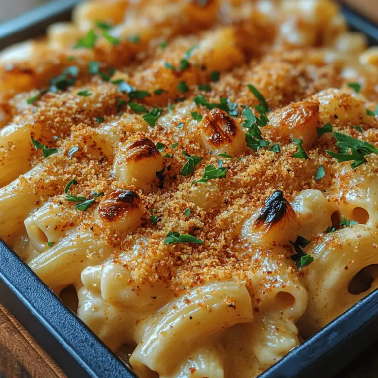 Macaroni and cheese is a dish that has become synonymous with comfort food, cherished by many for its creamy texture and cheesy goodness. Whether enjoyed as a simple weeknight meal or served as a side at festive gatherings, this classic dish is a staple in kitchens across the globe. However, while traditional macaroni and cheese is delightful in its own right, this recipe takes it to the next level by incorporating the rich, savory flavor of roasted garlic. This unique twist elevates the dish, making it not only a comforting favorite but also a sophisticated option for family dinners and gatherings.