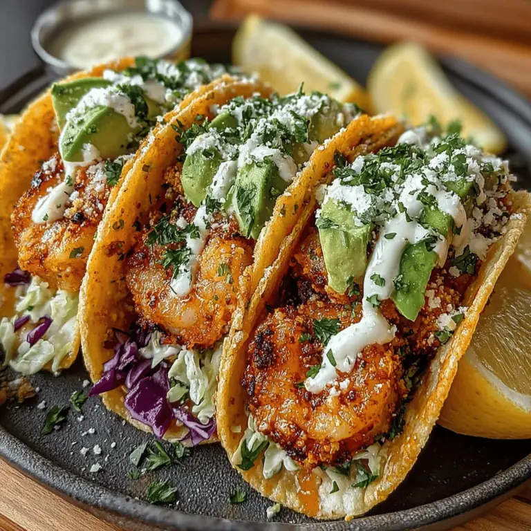 If you're searching for a dish that encapsulates the essence of fresh seafood combined with zesty, vibrant flavors, look no further than Zesty Lemon Garlic Shrimp Tacos. This recipe is a culinary celebration, merging the deliciousness of succulent shrimp with the invigorating zest of lemon and the aromatic allure of garlic. Served in soft tortillas and adorned with a medley of fresh toppings, these tacos present an enticing option for both a quick weeknight dinner and a lively gathering with friends and family.