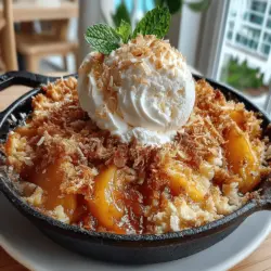 Tropical Coconut Peach Crisp is a delightful dessert that beautifully melds the juicy sweetness of ripe peaches with a crunchy, coconut-laden topping. As summer approaches, this recipe shines as a perfect choice for gatherings, family dinners, or simply as a comforting treat after a long day. The combination of fresh peaches and tropical coconut flavors not only makes this dish a feast for the eyes but also a tantalizing experience for the palate. In the following sections, we will explore the origins of peach desserts, the appeal of coconut in modern cooking, and provide a detailed guide on how to prepare this mouthwatering dessert.