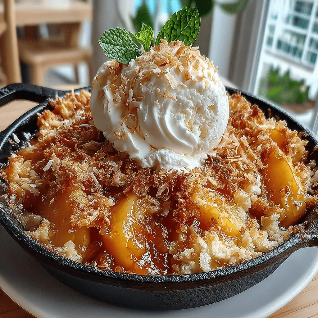 Tropical Coconut Peach Crisp is a delightful dessert that beautifully melds the juicy sweetness of ripe peaches with a crunchy, coconut-laden topping. As summer approaches, this recipe shines as a perfect choice for gatherings, family dinners, or simply as a comforting treat after a long day. The combination of fresh peaches and tropical coconut flavors not only makes this dish a feast for the eyes but also a tantalizing experience for the palate. In the following sections, we will explore the origins of peach desserts, the appeal of coconut in modern cooking, and provide a detailed guide on how to prepare this mouthwatering dessert.
