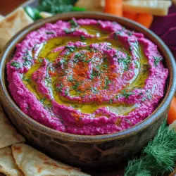 Hummus has firmly established itself as a beloved dip, cherished for its creamy texture and versatility. Traditionally made from chickpeas, tahini, lemon juice, and garlic, this Middle Eastern delight has evolved into numerous variations, each boasting its own unique spin. One such delightful twist is the Beetifully Creamy Roasted Beet Hummus, a vibrant dip that not only captivates the eye with its stunning magenta hue but also offers an incredible depth of flavor and nutrition.