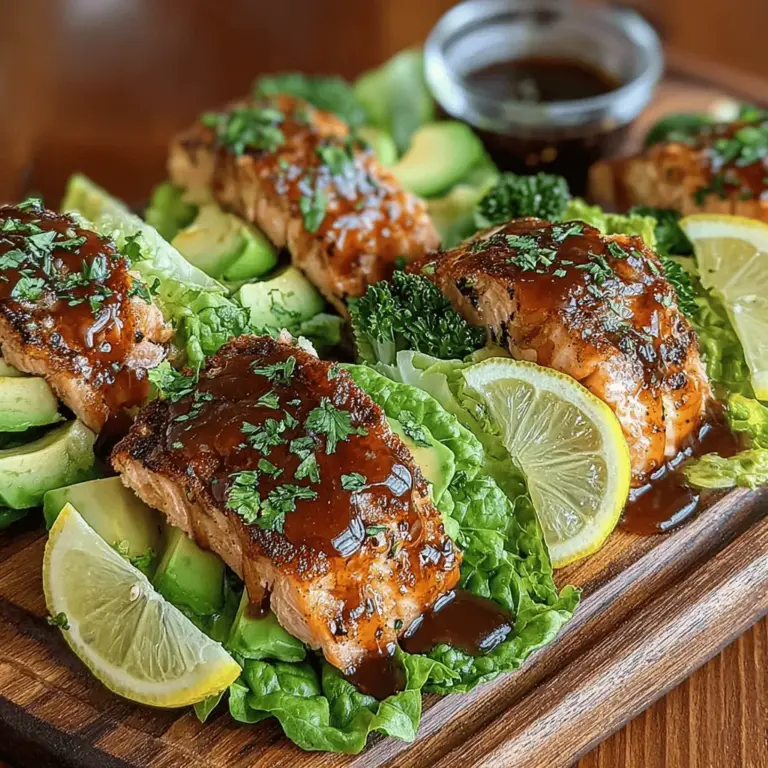 In the ever-evolving world of culinary delights, a dish that stands out for its vibrancy and health benefits is the Zesty Salmon Lettuce Wraps with Lemon Glaze. This recipe combines perfectly cooked salmon fillets coated in a tangy lemon glaze, all wrapped in crisp lettuce leaves, creating a delightful bite that is both delicious and nutritious. Whether you’re looking for a light lunch option or a satisfying dinner, these wraps are a fantastic choice that can elevate your meal repertoire.