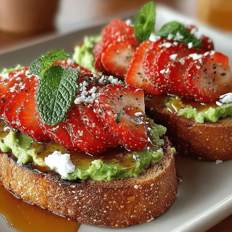 In recent years, the culinary trend of avocado toast has surged in popularity, becoming a staple on brunch menus around the world. This versatile dish has captivated food enthusiasts with its creamy texture, vibrant color, and the sheer number of ways it can be customized. Among the many variations, Strawberry Avocado Bliss Toast stands out as a delightful fusion of flavors and textures, making it not only a feast for the taste buds but also a visually stunning addition to any meal.