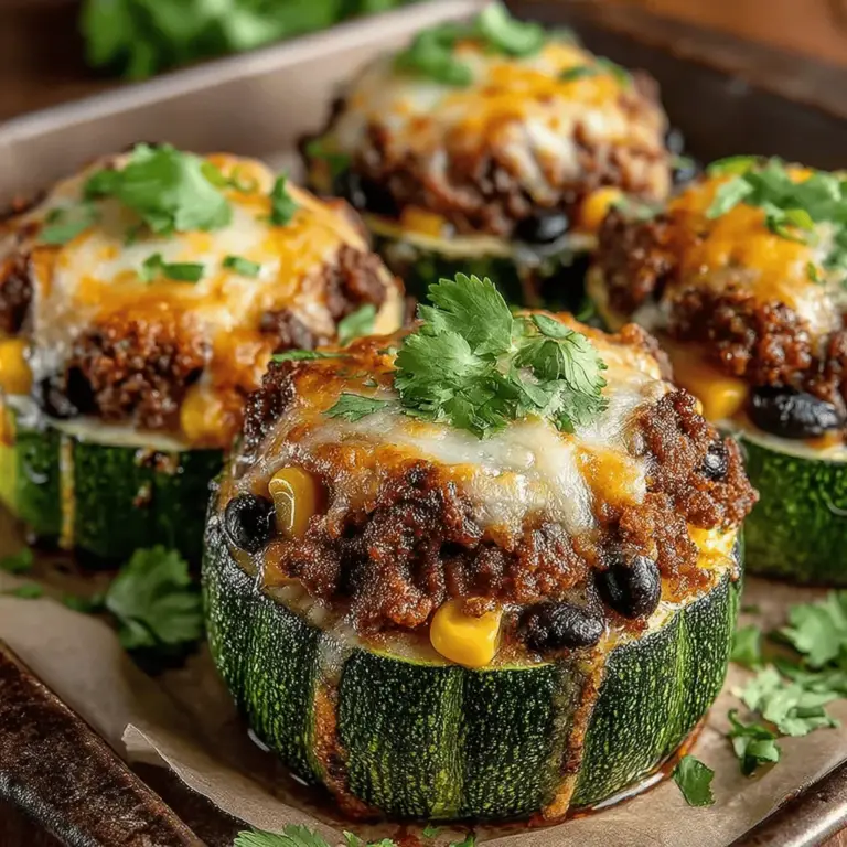 In today’s fast-paced world, healthy eating often feels like a daunting challenge, especially for families trying to balance nutrition with flavor. However, the culinary world is filled with innovative ways to transform traditional comfort foods into healthier versions without sacrificing taste. One such delightful dish is Cheesy Taco-Stuffed Zucchini Rounds. This recipe not only highlights the versatility of zucchini but also caters to those who seek delicious, nutritious options for their meals.