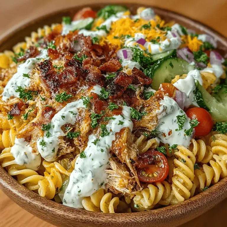 As the weather warms up, our cravings often shift towards lighter, refreshing meals that not only satisfy but also invigorate the senses. One such dish that perfectly embodies this spirit is the Chilled Chicken Bacon Ranch Pasta Delight. This pasta salad is not just a meal; it's a celebration of flavors and textures that come together to create a delightful dining experience, whether at a summer barbecue, picnic, or potluck gathering.