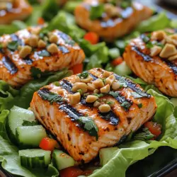 In the quest for healthy yet delicious meals, Sweet Chili Salmon Lettuce Wraps emerge as a standout option that perfectly marries nutrition with flavor. This dish appeals to both the health-conscious diner and those seeking an exciting culinary experience. It's a vibrant, fresh choice that can be served as a main dish or as an impressive appetizer for gatherings. The wraps deliver a delightful interplay of flavors—sweet, savory, and zesty—that tantalizes the taste buds while providing a satisfying crunch.