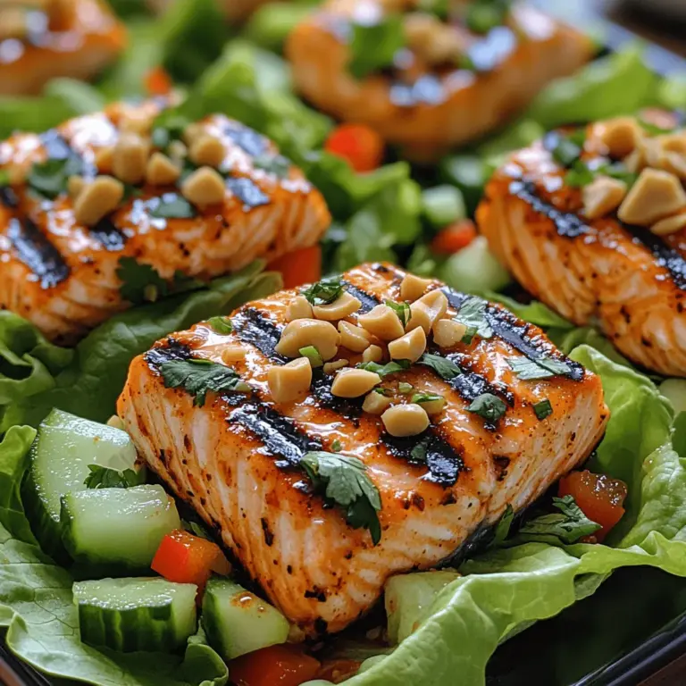 In the quest for healthy yet delicious meals, Sweet Chili Salmon Lettuce Wraps emerge as a standout option that perfectly marries nutrition with flavor. This dish appeals to both the health-conscious diner and those seeking an exciting culinary experience. It's a vibrant, fresh choice that can be served as a main dish or as an impressive appetizer for gatherings. The wraps deliver a delightful interplay of flavors—sweet, savory, and zesty—that tantalizes the taste buds while providing a satisfying crunch.