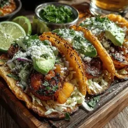 In the vibrant world of culinary delights, few dishes capture the essence of summer quite like Tropical Shrimp Fiesta Tacos. These tacos are not only a feast for the eyes but also a celebration of flavors, combining succulent shrimp with the sweetness of grilled pineapple and a touch of spices. Perfect for a family dinner or a gathering with friends, this recipe offers a delightful blend of tropical ingredients that can transport you to sandy beaches with each bite. The combination of juicy shrimp and fresh fruit creates a culinary experience that feels festive and light, making it an ideal choice for warm weather dining.