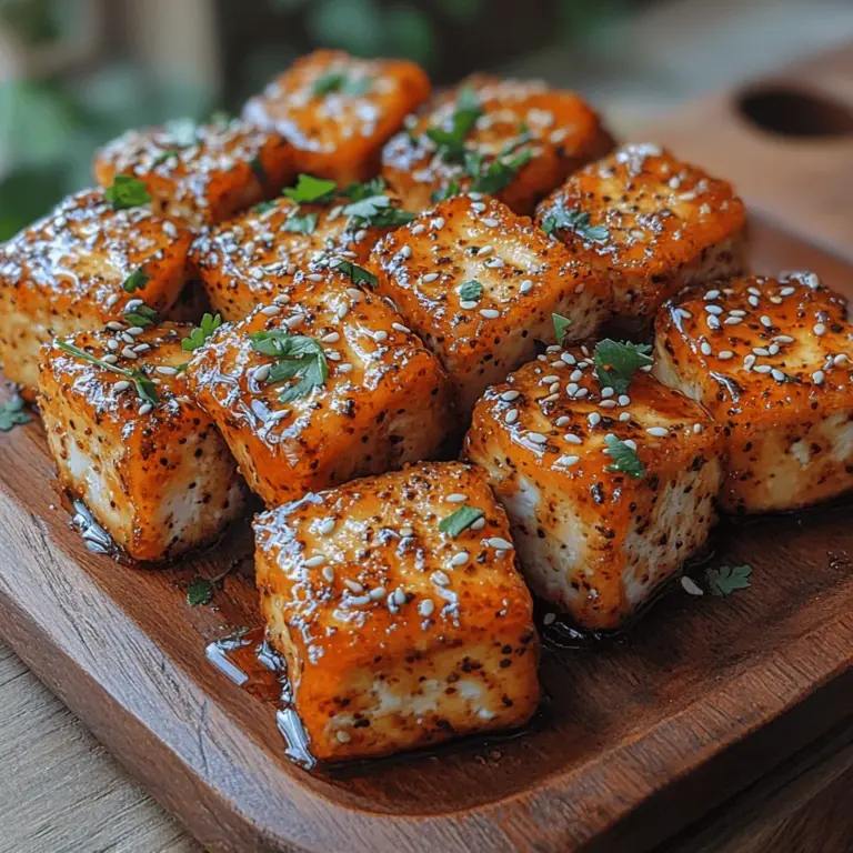 In the ever-evolving world of culinary delights, Crunchy Sriracha Honey Tofu Bites stand out as a vibrant and appealing dish that caters to both the palate and the health-conscious diner. This recipe combines the crunchiness of perfectly fried tofu with an exciting balance of spicy and sweet flavors, making it an enticing option for vegans, vegetarians, and anyone looking to incorporate more plant-based meals into their diet. The crispy exterior gives way to a tender center, creating a delightful texture that will satisfy even the most discerning of eaters.