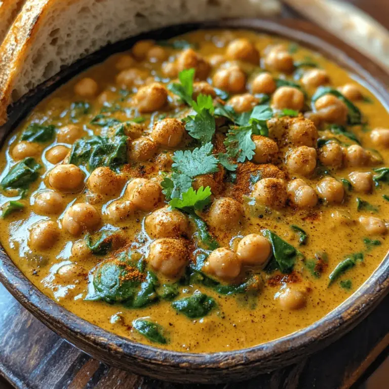 In a world increasingly focused on plant-based diets, the need for nutritious and flavorful recipes is more critical than ever. One such dish that beautifully marries health and taste is the Creamy Chickpea Spinach Stew. This delightful stew not only provides a wealth of nutrients but also delivers a comforting experience, perfect for any time of year. The combination of chickpeas, spinach, and a medley of spices creates a satisfying dish that is both hearty and wholesome. Whether you are a seasoned vegan, a curious omnivore, or simply someone seeking a nutritious meal, this stew has something to offer everyone.