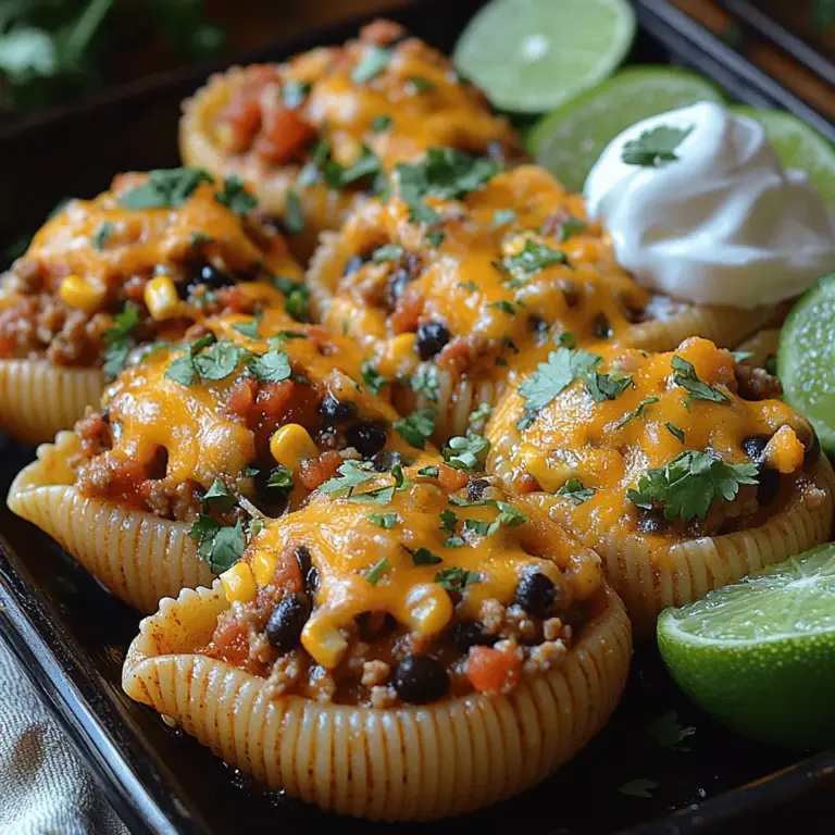 If you're on the lookout for a dish that effortlessly combines the comforting essence of Italian cuisine with the bold flavors of Mexican food, look no further than Zesty Taco Stuffed Pasta Shells. This delightful recipe takes the beloved elements of tacos and wraps them in large, tender pasta shells, creating a dish that is not only visually appealing but also bursting with flavor. Whether you're planning a family dinner, a gathering with friends, or a potluck event, these stuffed shells are sure to be a hit. With their unique blend of tastes and textures, they'll leave everyone asking for seconds.