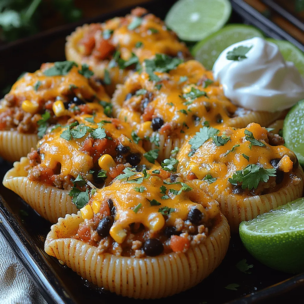 If you're on the lookout for a dish that effortlessly combines the comforting essence of Italian cuisine with the bold flavors of Mexican food, look no further than Zesty Taco Stuffed Pasta Shells. This delightful recipe takes the beloved elements of tacos and wraps them in large, tender pasta shells, creating a dish that is not only visually appealing but also bursting with flavor. Whether you're planning a family dinner, a gathering with friends, or a potluck event, these stuffed shells are sure to be a hit. With their unique blend of tastes and textures, they'll leave everyone asking for seconds.