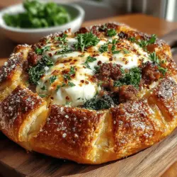 When you think of comfort food, the Rustic Italian Sausage & Kale Galette is likely to come to mind. This dish offers a warm embrace of flavors, combining savory Italian sausage, nutrient-rich kale, and creamy cheeses all enveloped in a flaky, golden crust. Perfectly suited for family gatherings, weeknight dinners, or as a make-ahead option, this galette stands out not only for its taste but also for its rustic charm that invites everyone to the table.