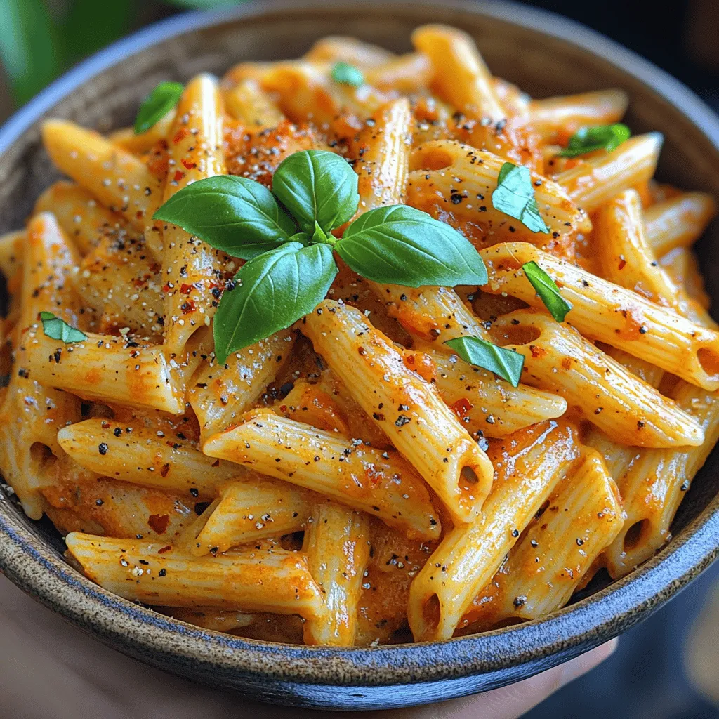 Creamy Roasted Red Pepper Penne is a dish that tantalizes the taste buds and warms the heart, making it a beloved staple in kitchens around the globe. This delectable pasta dish combines the rich, sweet flavors of roasted red peppers with the comforting creaminess that perfectly coats al dente penne pasta. It is not only a feast for the senses but also a versatile recipe that can be adapted to fit various dietary preferences, whether you're vegetarian, vegan, or simply looking for a delicious meal that everyone can enjoy.