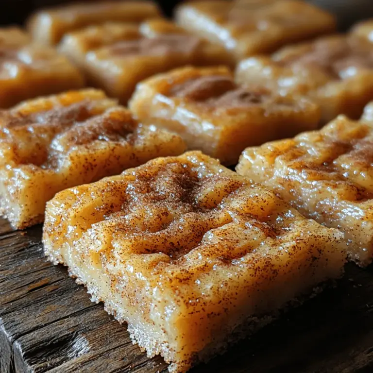 Soft baked snickerdoodle bars are a heavenly twist on the classic snickerdoodle cookie, combining the cherished flavors of cinnamon and sugar into a convenient bar form. These bars are soft, chewy, and bursting with flavor, making them an irresistible treat for cookie lovers of all ages. Whether you're baking for a special occasion or simply satisfying a sweet craving, these bars can bring warmth and joy to any gathering. The transition from traditional cookies to bars makes serving easier and allows for a delightful eating experience without the hassle of rolling individual cookie dough balls.
