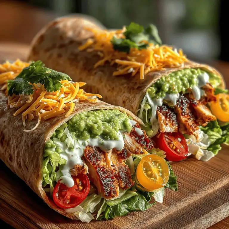 In today's fast-paced world, finding a delicious, healthy, and easy-to-make meal can often feel like a daunting challenge. With busy schedules and the constant demand for convenience, many people turn to quick, processed options that might not be the best for their health. Enter the Creamy Avocado Ranch Chicken Wraps—a delightful combination of grilled chicken, creamy avocado dressing, and fresh vegetables all wrapped up in a soft tortilla. This recipe not only satisfies your taste buds but also provides a nutritious option for lunch or dinner. Perfect for meal prep or a quick weeknight dinner, these wraps are sure to become a favorite in your household.