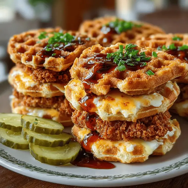 Mini Waffle Chicken Sliders are the ultimate comfort food, bringing together the beloved elements of crispy fried chicken and fluffy waffles in a delightful, bite-sized package. This dish is not only visually appealing but also incredibly satisfying, making it a hit at family gatherings, tailgate parties, or any casual get-together. The combination of savory and sweet flavors, along with the contrasting textures of the crunchy chicken and soft waffles, creates a culinary experience that is sure to please any palate.