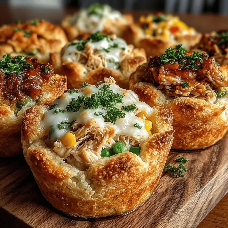 Comfort food holds a special place in our hearts and kitchens, often evoking cherished memories of home, family gatherings, and the warmth of shared meals. Among the myriad of comforting dishes, chicken pot pie stands out as a quintessential favorite. Its creamy filling, tender chicken, and flaky crust create a harmonious blend of flavors and textures that soothe the soul. Today, we introduce a delightful variation of this beloved classic: Mini Chicken Pot Pie Biscuit Bowls. Not only do these bite-sized creations encapsulate the essence of traditional chicken pot pie, but they also offer a modern twist that makes them perfect for busy weeknights or festive family gatherings.