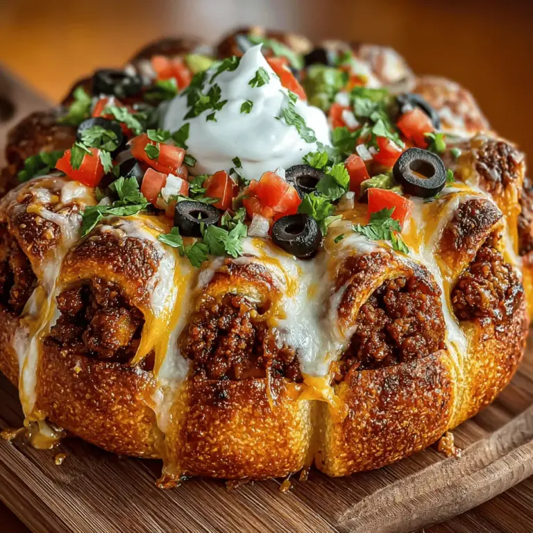 If you're on the lookout for a delightful, crowd-pleasing dish that marries convenience with flavor, look no further than Savory Mini Chicken Taco Crescent Rings. This innovative recipe takes the classic flavors of a taco and wraps them in a flaky crescent roll dough, creating a fun and visually appealing dish that’s perfect for a variety of occasions. Whether you're hosting a family dinner, throwing a party, or simply enjoying a casual gathering with friends, these mini taco crescent rings are sure to impress.