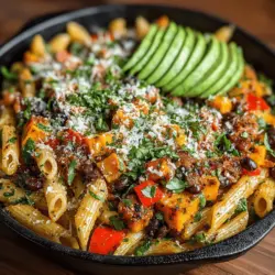 In the ever-evolving landscape of plant-based cooking, the Sweet Potato Chili Pasta Skillet stands out as a robust and satisfying dish that marries comfort with nutrition. This one-pan wonder harmoniously combines the earthy flavors of sweet potatoes with the hearty goodness of whole wheat pasta, while black beans and an array of spices elevate it to a whole new level. Whether you’re looking for a quick meal on a busy weeknight or a dish that will impress friends and family at your next gathering, this Sweet Potato Chili Pasta Skillet is sure to delight.