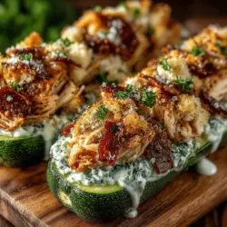 Zesty Zucchini Chicken Caesar Boats Recipe