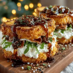 The Fig Jam Sandwich Melt is a culinary creation that beautifully marries sweet and savory flavors, making it a must-try for food enthusiasts. This unique sandwich takes the classic idea of a melt and elevates it with an unexpected twist: the rich sweetness of fig jam paired with the creamy tang of goat cheese, the peppery bite of arugula, and the savory depth of prosciutto. Each element works harmoniously to create a delightful taste experience that will surprise your palate and leave you craving more.