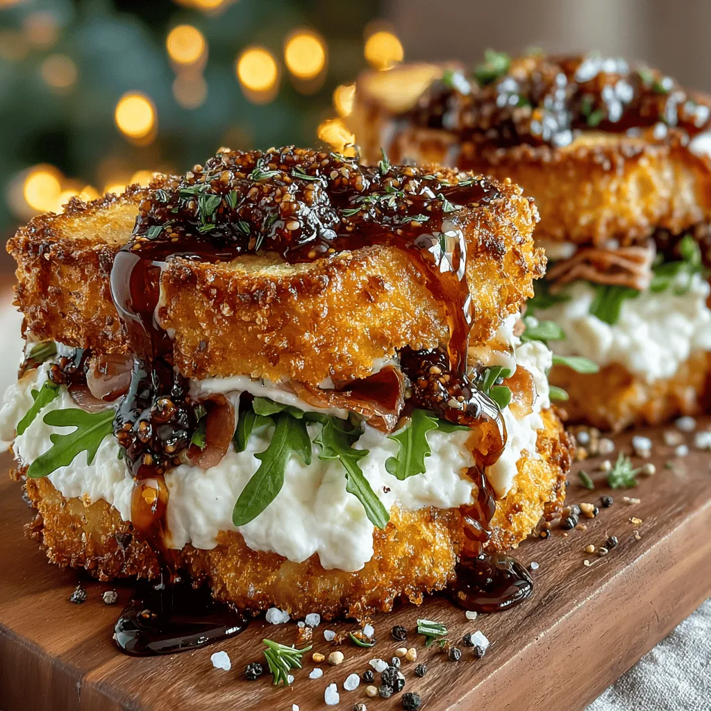 The Fig Jam Sandwich Melt is a culinary creation that beautifully marries sweet and savory flavors, making it a must-try for food enthusiasts. This unique sandwich takes the classic idea of a melt and elevates it with an unexpected twist: the rich sweetness of fig jam paired with the creamy tang of goat cheese, the peppery bite of arugula, and the savory depth of prosciutto. Each element works harmoniously to create a delightful taste experience that will surprise your palate and leave you craving more.