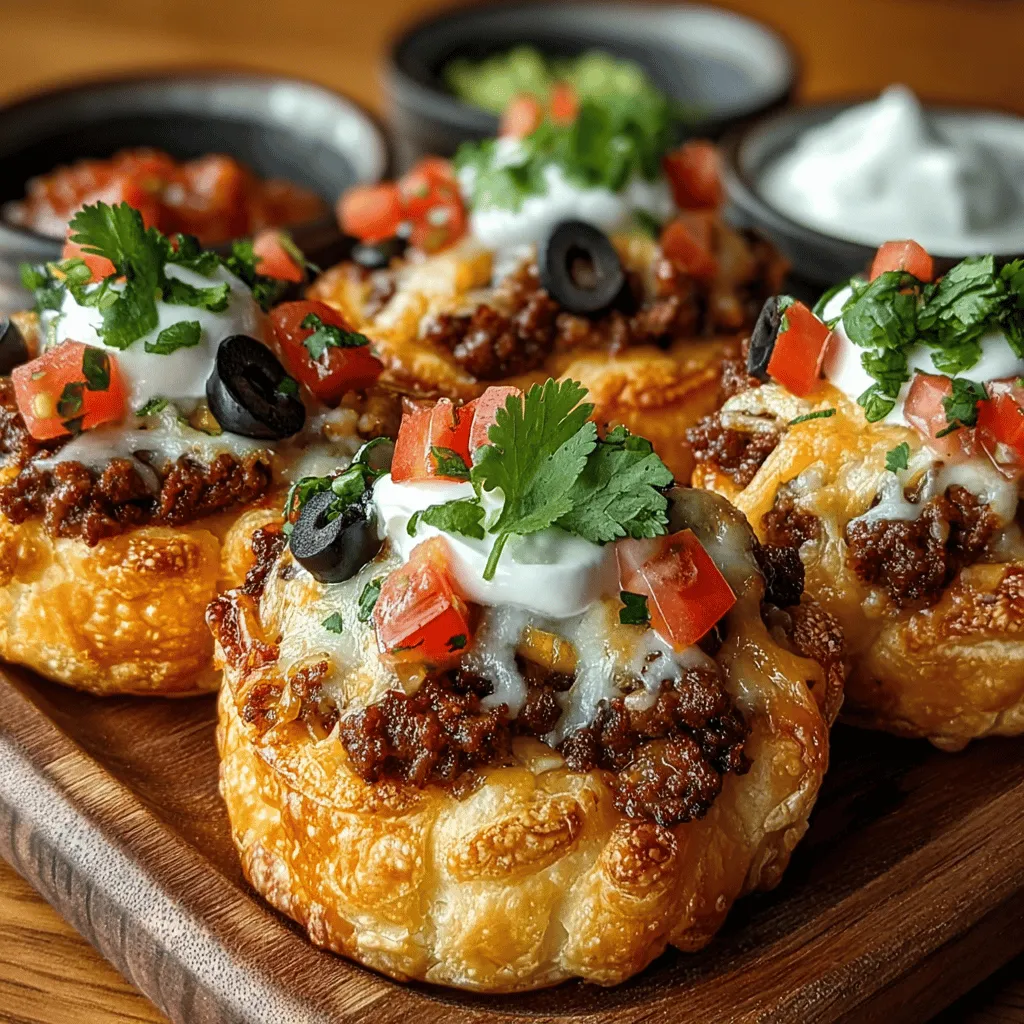 When it comes to delightful appetizers or quick meals, mini taco pie puff pastries stand out as a crowd-pleaser. This dish combines the beloved flavors of tacos with the flaky, buttery goodness of puff pastry, making it an irresistible choice for gatherings, potlucks, or simply a satisfying snack at home. The combination of savory fillings wrapped in a crispy pastry shell creates a delightful contrast of textures that appeals to a wide range of palates. Whether you're entertaining guests or looking for a quick weeknight meal, these mini taco pies are sure to impress.