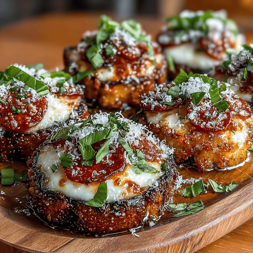 When preparing your mini eggplant pizza bites, the arrangement of the eggplant slices on the baking sheet is crucial for even cooking. Start by ensuring that the slices are uniformly cut—ideally, they should be about ½ inch thick. This thickness allows for a tender interior while achieving a nice exterior crispness.