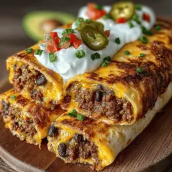 In the world of quick, satisfying meals, Turkey and Chili Cheese Snack Wraps stand out as a delicious and versatile option. This recipe strikes a perfect balance between nutrition and flavor, making it an excellent choice for anyone seeking a hearty snack or a light meal. By combining lean ground turkey with flavorful black beans, vibrant tomatoes, and sharp cheddar cheese, all wrapped in a soft tortilla, you can create a dish that satisfies even the pickiest eaters. Perfect for busy weeknights, game days, or any occasion where you crave something both filling and easy to prepare, these wraps are not only quick to make but also customizable to suit your taste preferences.