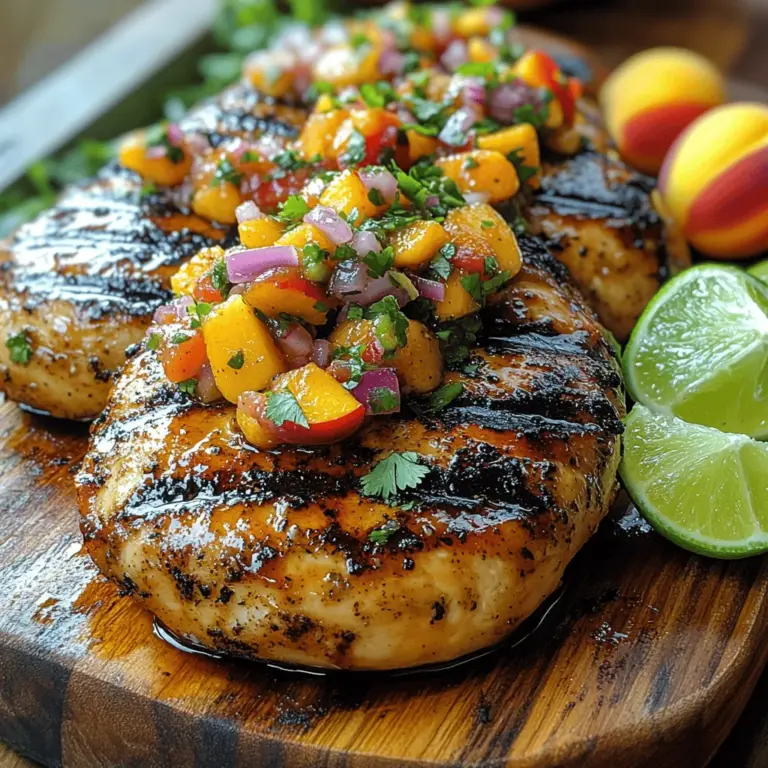To truly appreciate the delightful flavors in Grilled Chicken with Peach Salsa, it’s essential to understand the role of each ingredient in the dish. Each component has been carefully selected to enhance the overall experience, ensuring that every bite is packed with flavor and nutrition.