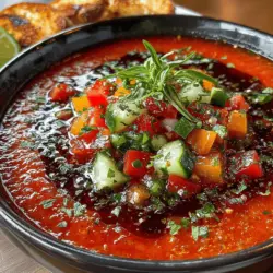 When it comes to soups that embody freshness and vibrancy, Balsamic Bliss Soup stands out as a remarkable choice. This delightful dish combines the rich flavors of ripe tomatoes with the tangy sweetness of balsamic vinegar, creating a balanced and refreshing experience that's perfect for any season. Whether enjoyed as a starter, a light lunch, or a side dish, Balsamic Bliss Soup offers a versatile option that appeals to a wide range of palates.