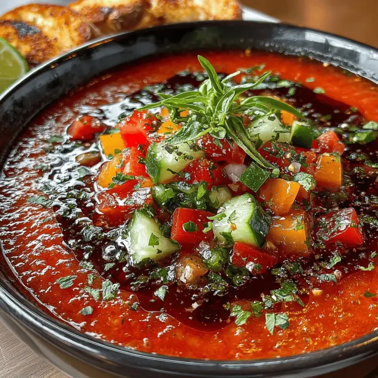 When it comes to soups that embody freshness and vibrancy, Balsamic Bliss Soup stands out as a remarkable choice. This delightful dish combines the rich flavors of ripe tomatoes with the tangy sweetness of balsamic vinegar, creating a balanced and refreshing experience that's perfect for any season. Whether enjoyed as a starter, a light lunch, or a side dish, Balsamic Bliss Soup offers a versatile option that appeals to a wide range of palates.