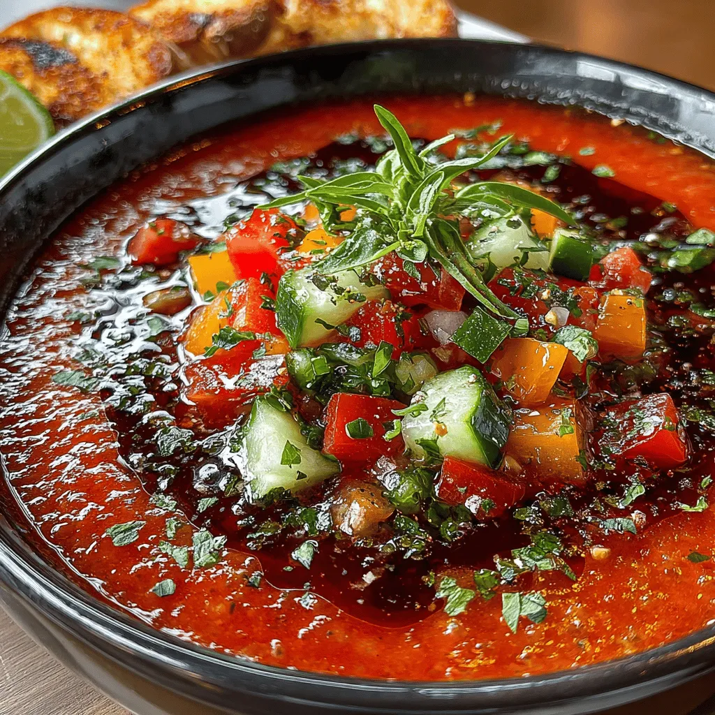 When it comes to soups that embody freshness and vibrancy, Balsamic Bliss Soup stands out as a remarkable choice. This delightful dish combines the rich flavors of ripe tomatoes with the tangy sweetness of balsamic vinegar, creating a balanced and refreshing experience that's perfect for any season. Whether enjoyed as a starter, a light lunch, or a side dish, Balsamic Bliss Soup offers a versatile option that appeals to a wide range of palates.