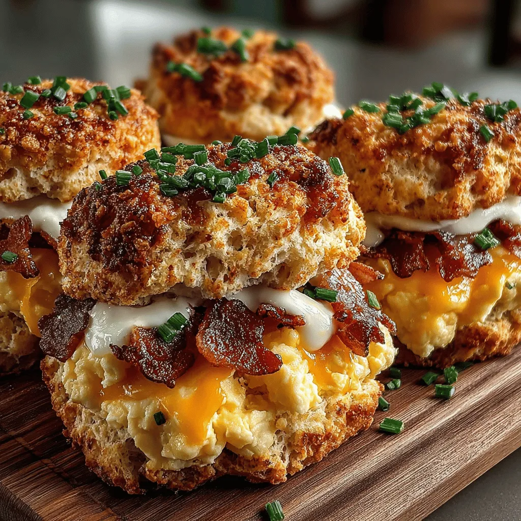 Baking the biscuits is a crucial step in achieving the perfect Mini Bacon Egg & Cheese Biscuit Stacks. To ensure that your biscuits turn out fluffy and golden, keep an eye on a few key visual cues.
