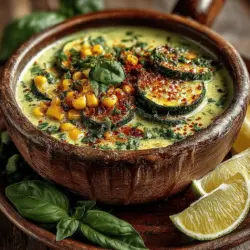 To achieve that signature creamy texture in your summer zucchini and corn soup, blending is an essential step. The blending process not only incorporates all the ingredients but also alters the soup’s texture, transforming it from a chunky mix to a velvety smooth finish.