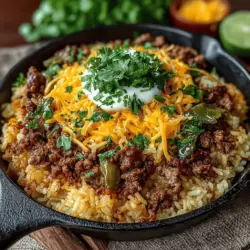 If you're searching for a dish that combines rich flavors with the convenience of a one-pot meal, look no further than the Hatch Chili Beef and Rice Skillet. This hearty and comforting recipe features ground beef (or turkey), aromatic vegetables, and the star ingredient—Hatch chiles—melding together for a satisfying dinner that's easy enough for busy weeknights yet impressive enough for casual gatherings. With the robust flavors of Southwestern cuisine, this dish brings warmth and excitement to your dining table.