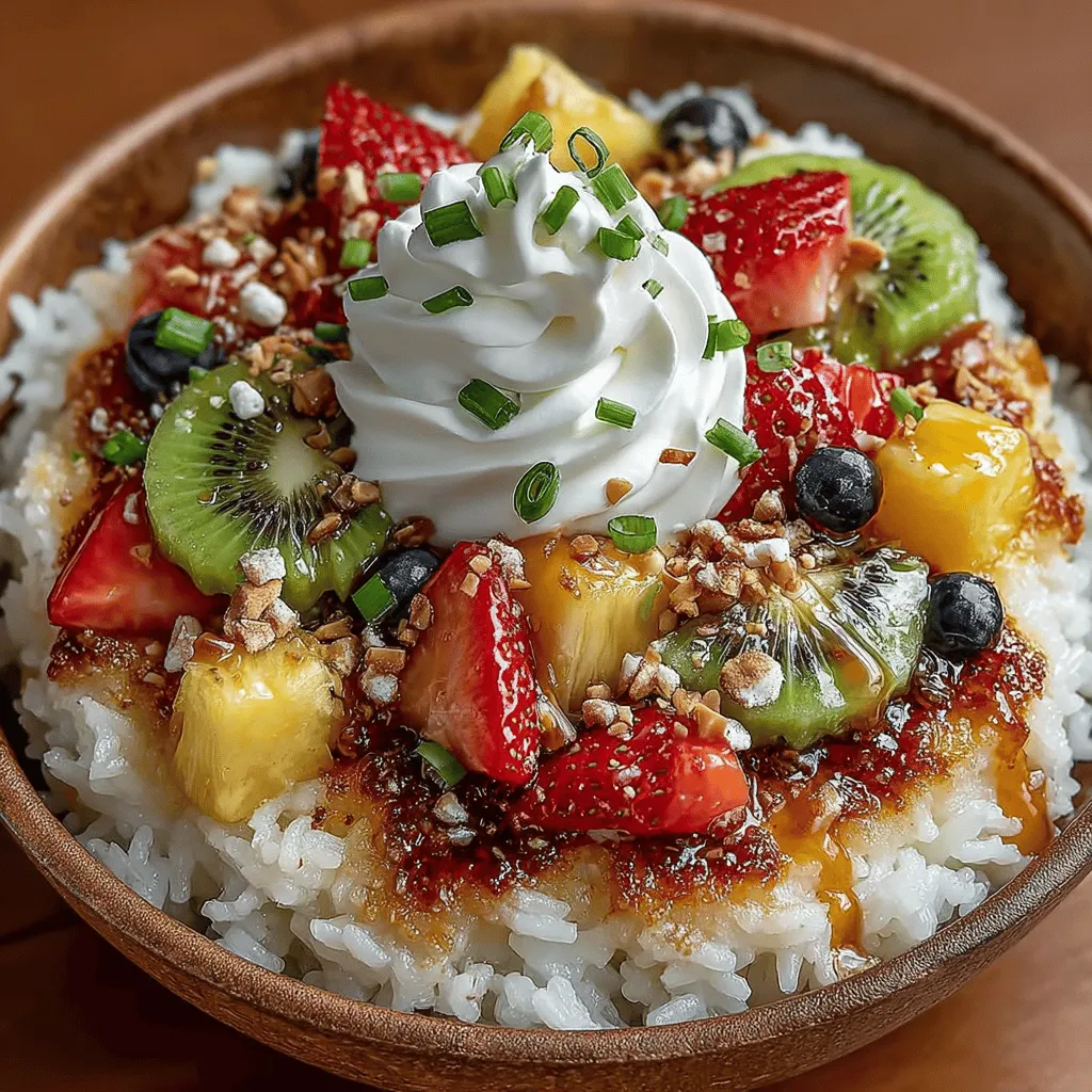 The foundation of any great fried rice dish lies in the rice itself, and for this Fruit Pizza Fried Rice, using chilled, leftover jasmine rice is essential for achieving the best texture and flavor. Freshly cooked rice tends to be too moist and sticky, making it challenging to achieve that desired fried rice consistency. Chilled rice, on the other hand, has had time to dry out slightly, allowing for better separation of grains during cooking.