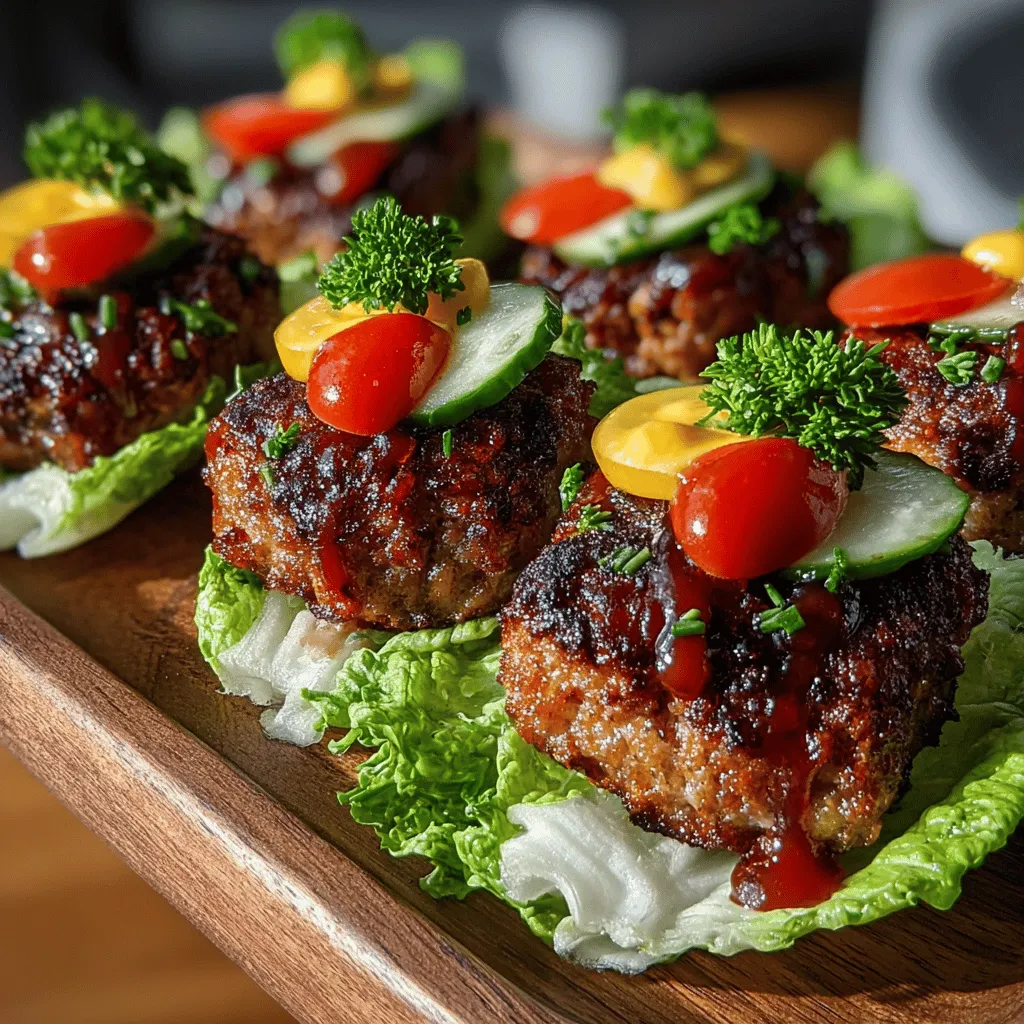 In recent years, the culinary world has witnessed a significant shift towards low-carb and healthy eating options. As more individuals seek to enhance their diets with nutritious choices, the demand for creative alternatives to traditional recipes has surged. One such delightful alternative that has captured the attention of health-conscious food lovers is the Mini Cheeseburger Lettuce Wrap Bites. This recipe not only satisfies your cravings for a classic cheeseburger but does so in a way that is both fun and flavorful, making it an ideal choice for anyone looking to enjoy a guilt-free meal.
