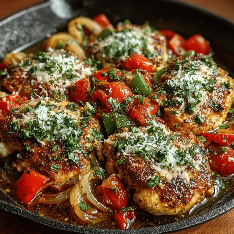 The Neapolitan Chicken Skillet is a culinary delight that brings the vibrant flavors of Italy right to your kitchen. This one-pan dish combines tender chicken with a medley of fresh vegetables and a rich tomato sauce, creating a mouthwatering meal that is as satisfying as it is simple to prepare. Ideal for busy weeknights or a cozy family dinner, this recipe is designed to make cooking accessible without sacrificing taste.