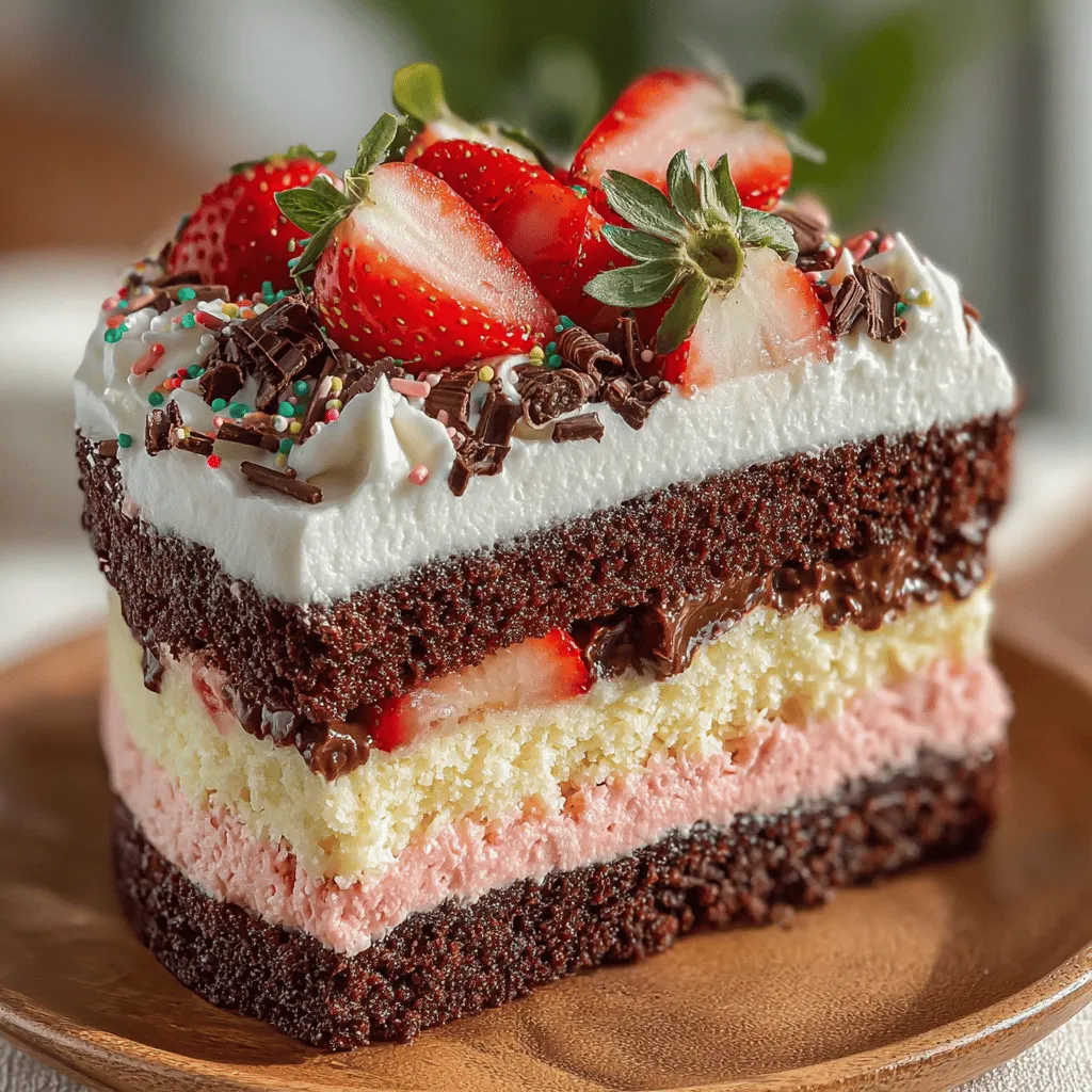 The foundation of any great cake lies in its base ingredients. For the Dreamy Neapolitan Cake, you will need: