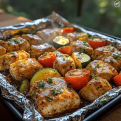 In today's fast-paced world, quick and healthy meals have become a necessity for many home cooks seeking to balance their busy lifestyles with nutritious eating. Among the myriad of options available, Ranch Chicken and Veggie Foil Packs stand out as a delightful solution. This dish artfully combines the ease of meal preparation with the satisfying flavors of ranch seasoning and an array of fresh vegetables. Not only does the recipe simplify cooking, but it also minimizes cleanup, making it an ideal choice for everything from busy weeknights to relaxed weekend gatherings.