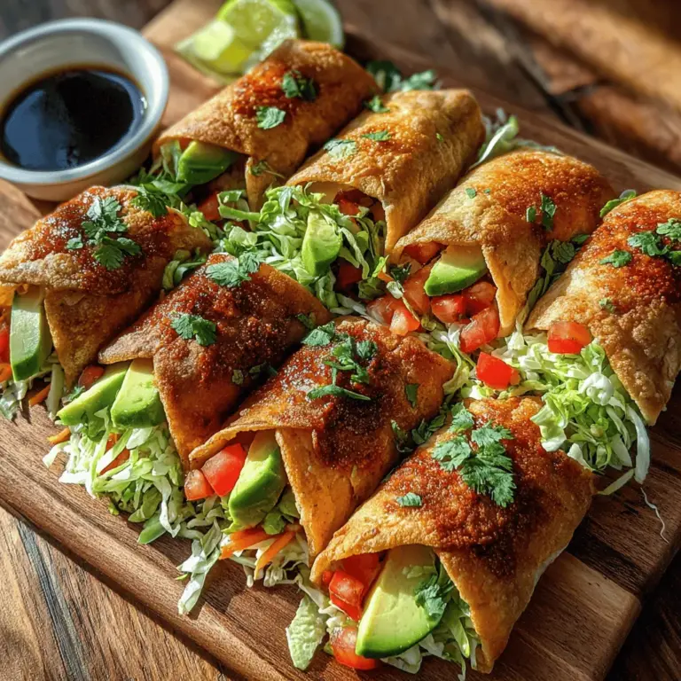 When it comes to creating a meal that is both nutritious and satisfying, Crispy Chicken Avocado Rice Wraps stand out as an ideal choice. This delightful dish combines a medley of textures and flavors, making it a perfect option for lunch, dinner, or even a light snack. The crispy baked chicken adds a satisfying crunch, while the creamy avocado provides a velvety contrast. Layered with fresh vegetables and wrapped in delicate rice paper, these wraps are not only visually appealing but also burst with flavor. Whether you’re looking to impress guests or simply enjoy a healthy meal at home, this recipe can be easily tailored to cater to your taste preferences.