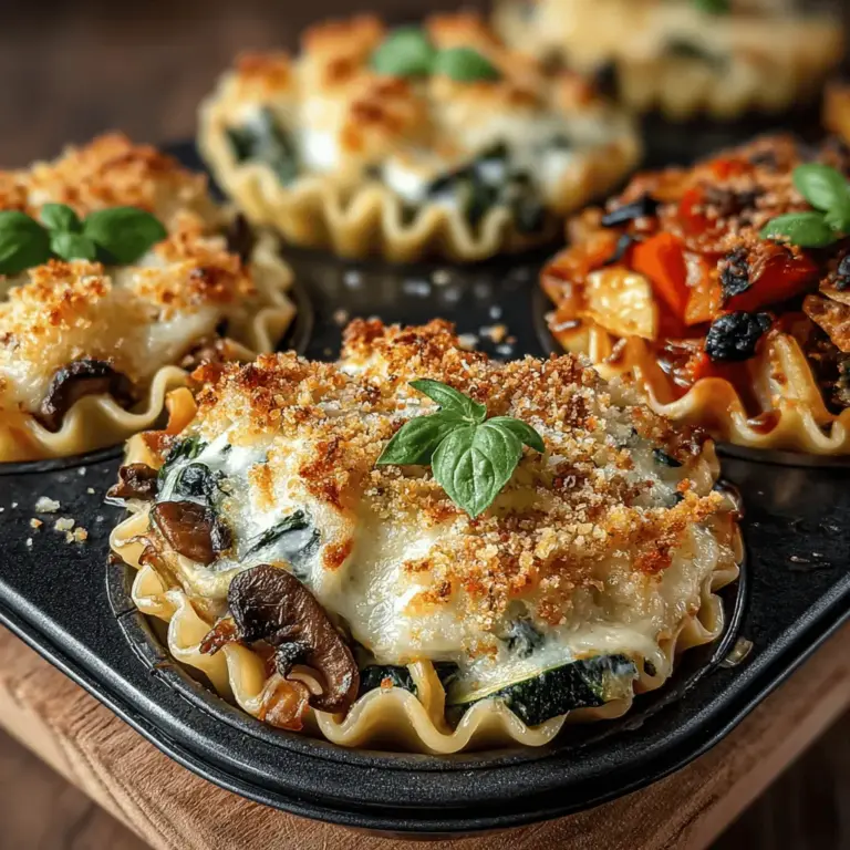 In recent years, there has been a notable shift toward healthier, homemade meals that not only satisfy our cravings but also nourish our bodies. As people become more conscious of their dietary choices, the demand for recipes that combine flavor, nutrition, and convenience continues to rise. One dish that perfectly encapsulates these qualities is the Mini Veggie Lasagna Skillet Cups. This innovative recipe transforms the classic lasagna into bite-sized portions, making it a fun and versatile option for both weeknight dinners and entertaining guests.