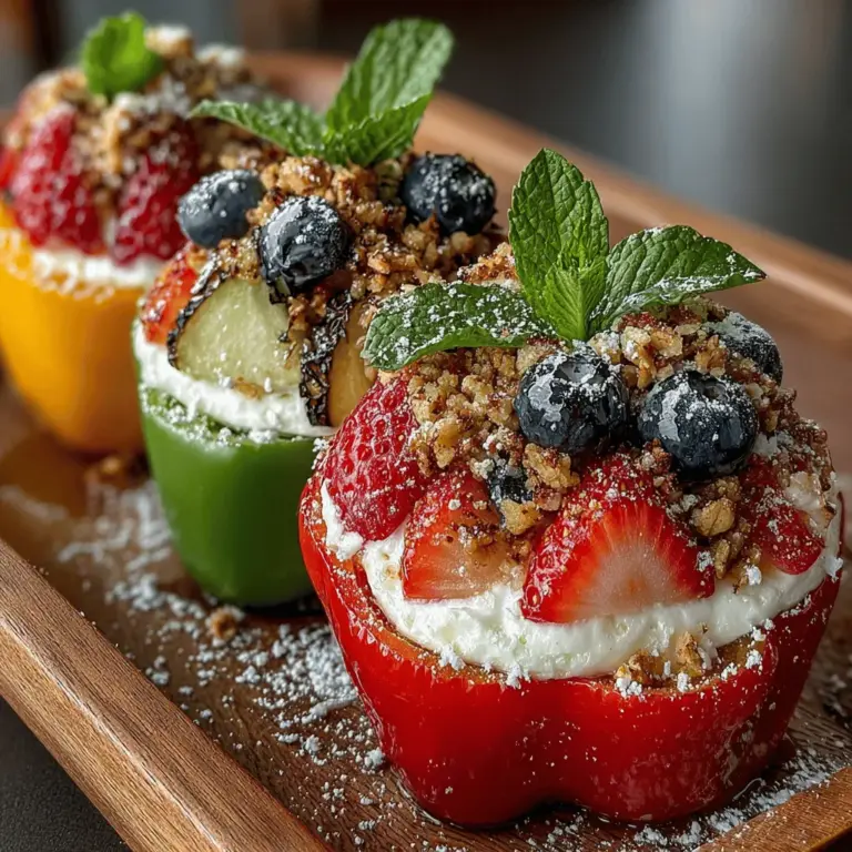 Stuffed fruit pizza bell peppers present a delightful twist on traditional pizza, merging the savory elements of a classic dish with the vibrant sweetness of fresh fruits. This innovative recipe transforms bell peppers into edible bowls filled with a creamy layer of cream cheese and an assortment of colorful fruits. It’s a visually appealing and nutritious option that can serve as a refreshing snack, a light dessert, or an eye-catching centerpiece for parties.