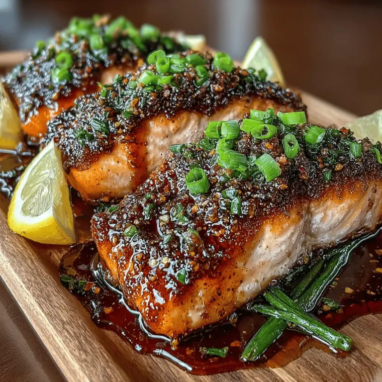 Salmon has long been celebrated as a cornerstone of healthy eating, revered for its rich flavor and impressive nutritional profile. It’s a versatile fish that lends itself beautifully to a variety of preparations, making it a favorite among home cooks and chefs alike. Among the many ways to prepare this delectable fish, the Maple Bourbon Glazed Salmon stands out as a true culinary gem. This recipe marries the natural sweetness of maple syrup with the smoky nuances of bourbon, resulting in a dish that is not only delightful to the palate but also visually stunning. Its unique blend of flavors creates a balance between sweetness and umami, making it an ideal choice for everything from casual weeknight dinners to elegant gatherings.