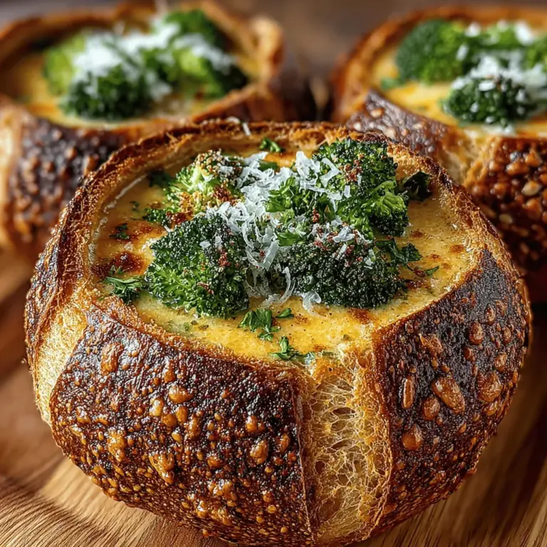When the chill of winter settles in, nothing warms the soul quite like a steaming bowl of soup. Now, imagine that comforting soup served in a freshly baked bread bowl, the crusty exterior providing a delightful contrast to the creamy interior. This is the essence of Creamy Broccoli Cheddar Soup Bread Bowls—a dish that combines rich flavors, satisfying textures, and an inviting presentation that is sure to impress your family and friends.